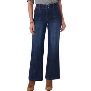 Democracy ab solution High rise Wide Leg Jeans with Center Front Seam size 12